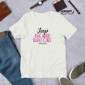 HerJeepLife "Jeep Dog Hair Don't Care" Premium T-Shirt v2