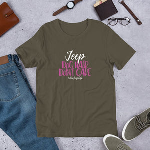 HerJeepLife "Jeep Dog Hair Don't Care" Premium T-Shirt v1